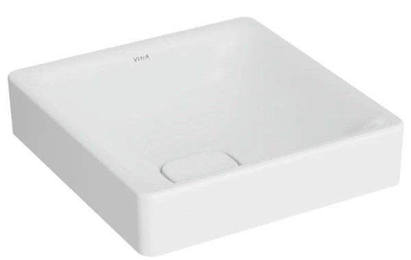 Vitra 7533B001-1398 Metropole Kare Çanak lavabo, 40cm Mat Beyaz.